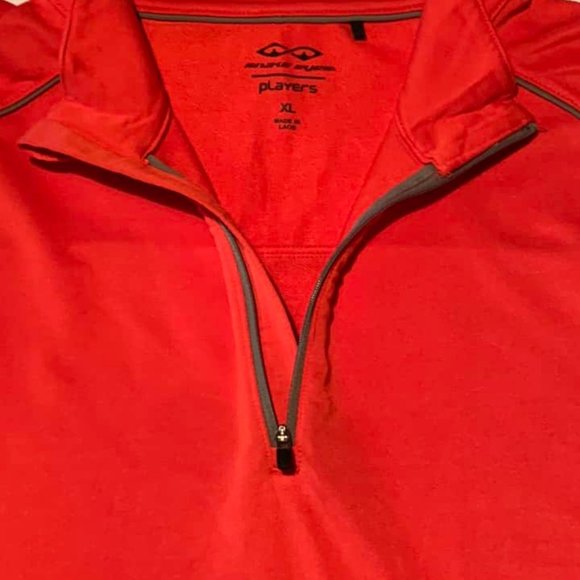 Men's Size XL Snake Eyes Players Dark Orange 1/4 Zip Long Sleeve Activewear Top - Picture 3 of 7